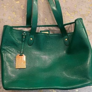 Green Ralph Lauren tote